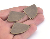 Triangle Antique bronze plated brass 27x39mm connector charms , findings earring OZ2866-400