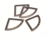 Triangle antique bronze plated brass 27x39mm connector charms , findings earring oz2860-190