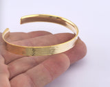 Textured Bracelet Shiny Gold Plated Brass 1 pc. (64mm inner size - Adjustable ) OZ2965