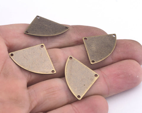 Triangle antique bronze plated brass 19x29mm connector charms , findings earring OZ2873-205