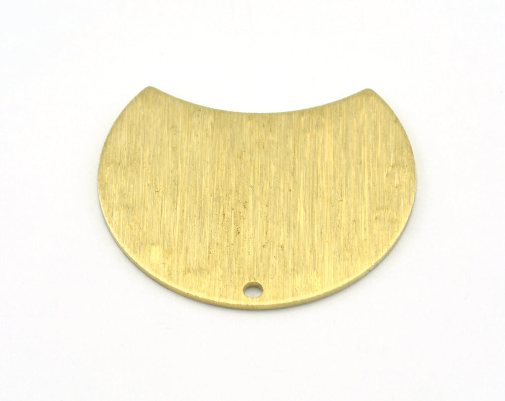 Brushed Cut Circle optional holes streaked raw brass 28x24mm charms , findings earring oz2999-330