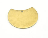 Cut Circle (optional holes) raw brass 35x32mm charms , findings earring oz3001-550