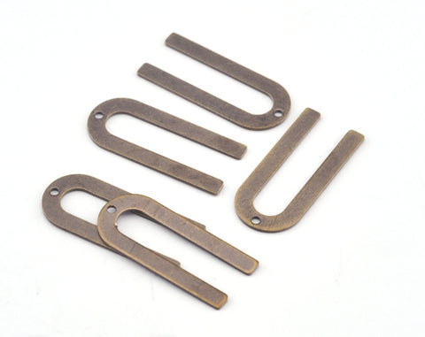 Magnet shape semi circle 30x13x0.8mm antique bronze plated brass findings scs OZ2909-140