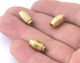 Magnetic clasp 12x7mm 15/32"x9/32" raw brass solid brass 4mm 5/32" leather cord MCL4 OZ1179