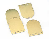 Semi Circle Rectangle Connector Charms Raw Brass 28x21mm 0.8mm thickness Findings  OZ2762-360