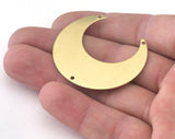 Crescent Connector Charms 3 Holes Copper Stainless steel Raw Brass 42x39mm 0.8mm thickness Findings  2767-560