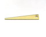 Triangle raw brass 26x4.5mm (0.8mm thickness) 1 hole charms  findings OZ2942-50