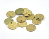 Brushed Coin Round Disc 8mm Stamping blank tag shape Raw Brass OZ3123-31
