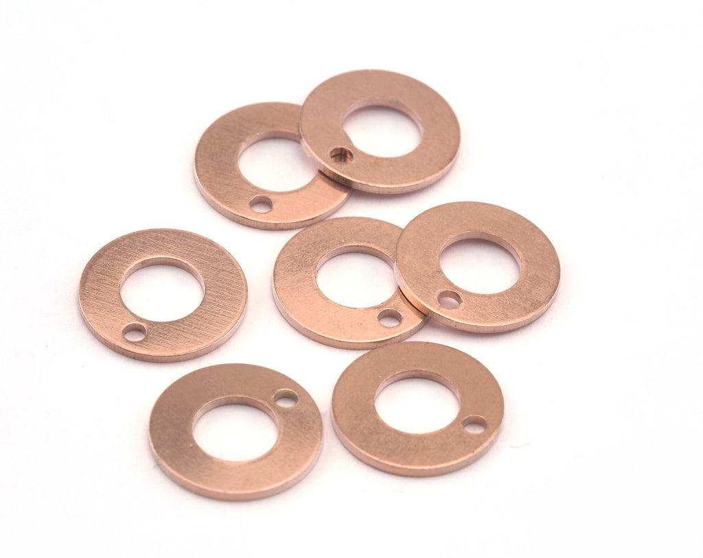 Middle Hole Round Disc 12mm Heishi Stamping blank tag shape Raw copper OZ3041-60