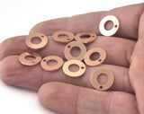 Middle Hole Round Disc 12mm Heishi Stamping blank tag shape Raw copper OZ3041-60