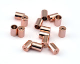 Cord End Caps Rose gold plated brass 5x7mm (4mm inside diameter) (Top Hole : 1.1mm) ENC4 OZ2627