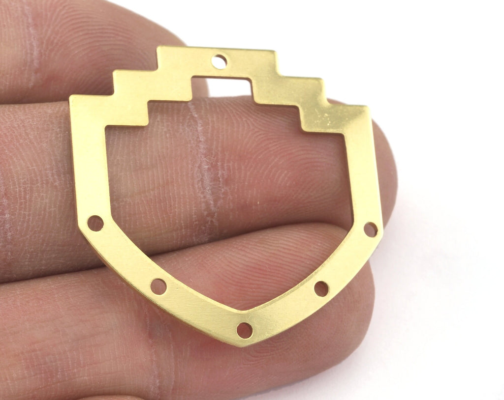 Geometric Connector (Optional holes) Charms Raw Brass 33x33mm 0.8mm thickness Findings OZ3116-230