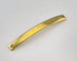 Rectangle curved connector raw Brass 5x50mm Charms ,Findings OZ3122-50-170 tmlp
