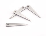 Triangle Antique silver plated brass 20x4.5mm (0.8mm thickness) 1 hole charms  findings OZ2944-35
