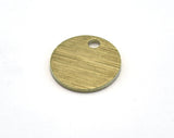 Brushed Coin Round Disc 12mm Stamping blank tag shape Raw Brass OZ3126-72