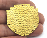 Hammered Geometric Connector (Optional holes) Charms Raw Brass 40x40mm 0.8mm thickness Findings OZ3131-775