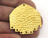 Hammered Geometric Connector (Optional holes) Charms Raw Brass 33x33mm 0.8mm thickness Findings OZ3136-515