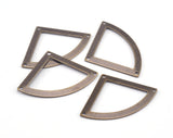 Triangle antique bronze plated brass 27x39mm connector charms , findings earring oz2880-190