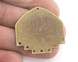 Geometric Connector (Optional holes) Charms Antique Bronze Plated Brass 40x40mm 0.8mm thickness Findings OZ3120-850