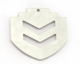 Geometric Chevron Tag (Optional holes) Charms Antique Silver Plated Brass 33x33mm 0.8mm thickness Findings OZ3119-455