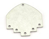 Geometric Stamping Blanks Connector (Optional holes) Charms Antique Silver Plated  Brass 26x26mm 0.8mm thickness Findings OZ3138-330