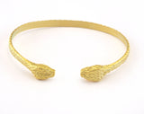 Snake Bracelet Matte Gold Plated Brass (64mm inner size - Adjustable ) OZ3159