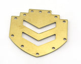 Geometric Chevron Connector (Optional holes) Charms Raw Brass 33x33mm 0.8mm thickness Findings OZ3053-455