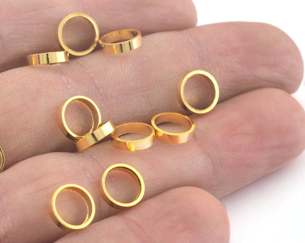 Gold Plated Brass Ring 8x2mm (hole 7mm) 3207 bab7