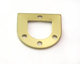 Dshape semi circle 15x15x0.8mm raw brass findings scs oz3276-88