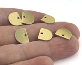 Dshape semi circle 10x11.5x0.8mm raw brass findings scs oz33318-66