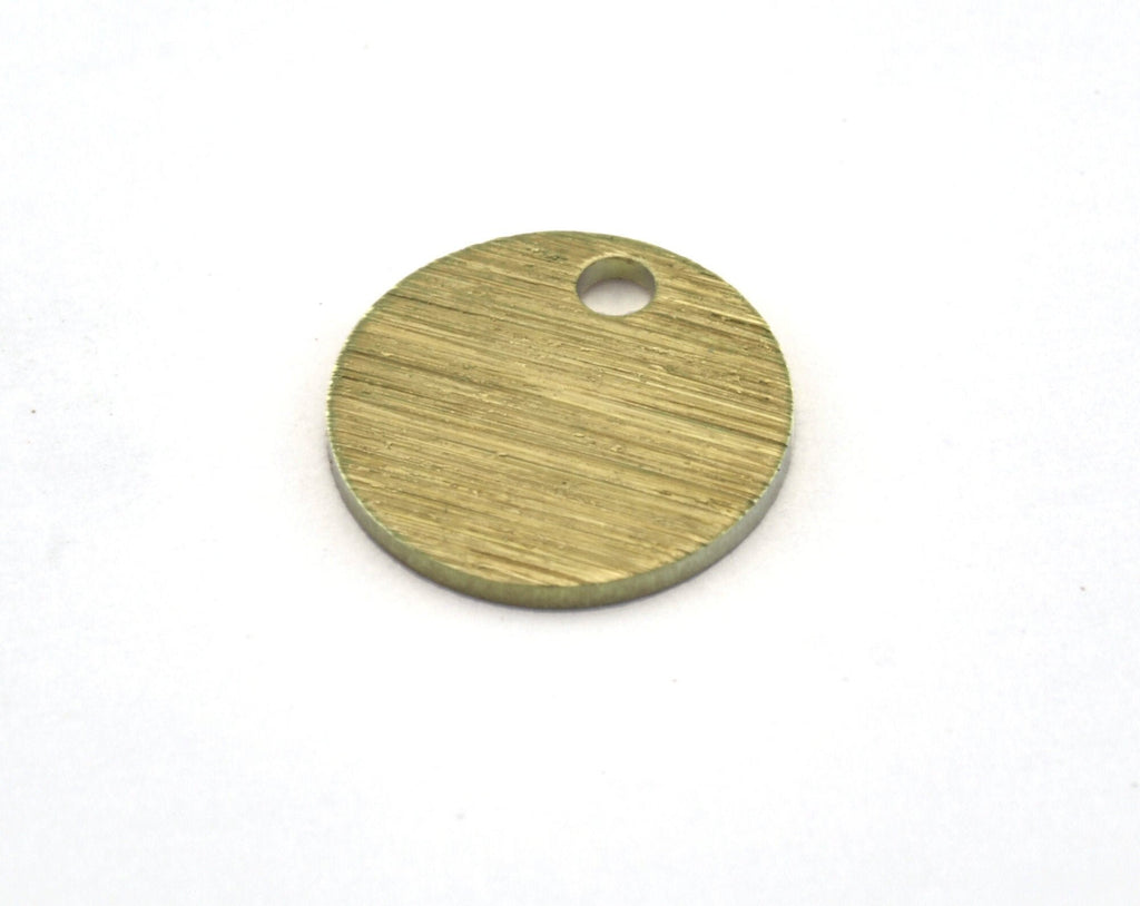Brushed Coin Round Disc 8mm Stamping blank tag shape Raw Brass OZ3123-31