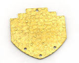 Hammered Geometric Connector (Optional holes) Charms Raw Brass 33x33mm 0.8mm thickness Findings OZ3135-515
