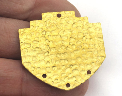 Hammered Geometric Connector (Optional holes) Charms Raw Brass 33x33mm 0.8mm thickness Findings OZ3135-515