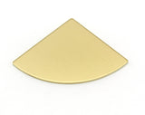 Triangle raw brass 27x39mm , findings earring OZ3407-400