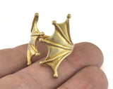Frog Hands Ring Adjustable Ring Raw Brass (20mm 10.5US inner size) OZ2882