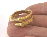 Claw ring adjustable raw brass (18mm 8US inner size) OZ2635