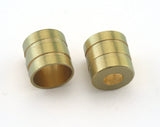 brass cord  tip ends, 9x9mm 8mm inner raw brass ribbon end, ends cap,  ENC8 3203