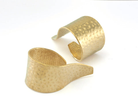 Hammered Ring Ring Raw Brass (20mm 10US inner size) OZ2412