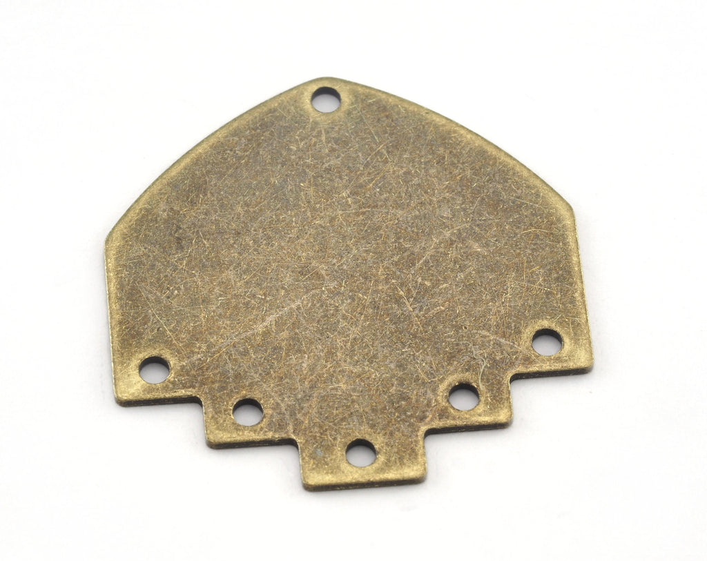 Geometric Stamping Blanks Connector (Optional holes) Charms Antique Bronze Plated  Brass 26x26mm 0.8mm thickness Findings OZ3138-330