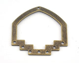 Geometric Connector (Optional holes) Charms Antique Bronze Plated Brass 33x33mm 0.8mm thickness Findings OZ3118-230