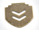 Geometric Chevron Connector (Optional holes) Charms Antique Bronze Plated Brass 40x40mm 0.8mm thickness Findings OZ3105-750