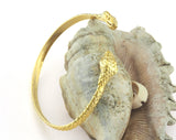 Snake Bracelet Shiny Gold Plated Brass (50mm inner size - Adjustable ) OZ4679