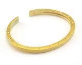 Bracelet Matte Gold Plated Brass (61mm inner size - Adjustable ) OZ3177
