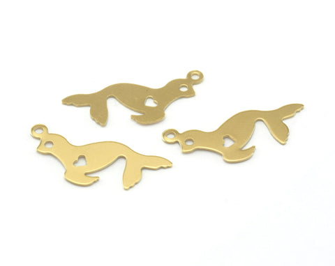 Seal Charms Raw Brass 23x19mm 0.5mm thickness Findings  OZ3431-40