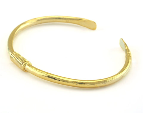 Bracelet Shiny Gold Plated Brass (64mm inner size - Adjustable ) OZ3171