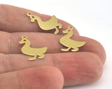 Duck Charms Raw Brass 20x13mm 0.5mm thickness Findings  OZ3424-40