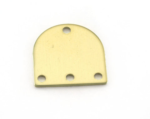 Dshape semi circle 15x15x0.8mm raw brass findings scs oz3271-133