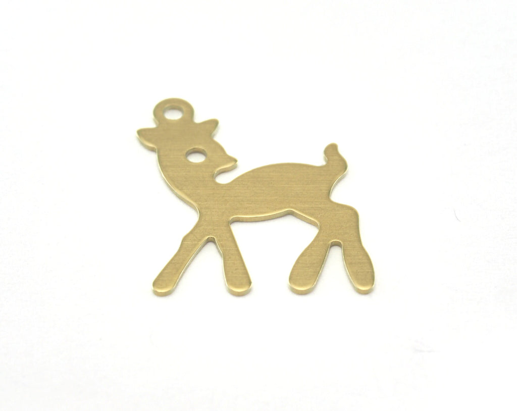 Baby Gazelle Charms Raw Brass 18x14mm 0.5mm thickness Findings  OZ3425-50