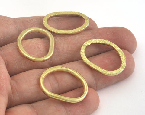 Closed Oval Ring 25x19mm raw brass Finding  OZ3475-235