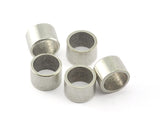 Cylinder Ring Tube Antique Silver Plated Brass Closed ring 10x7mm bab8 OZ3115